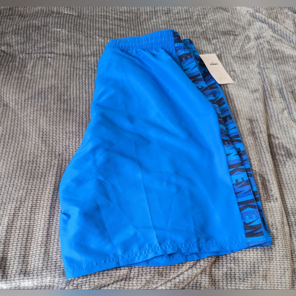 Nike ocean blue drawstring and mesh swim trunks Sz: XXL NWT